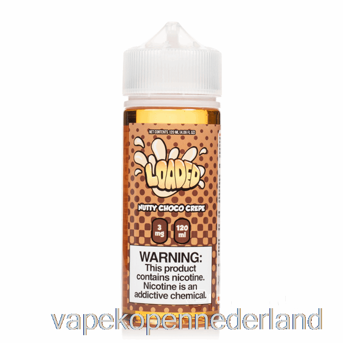 Vape Nederland Nutty Choco Crêpe - Geladen E-vloeistof - Meedogenloze Dampen - 120ml 3mg